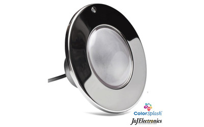 J&J Electronics ColorSplash XG-W 300 LED 120V SwimQuip Polished Pool Light with 50' Cord, 23052
