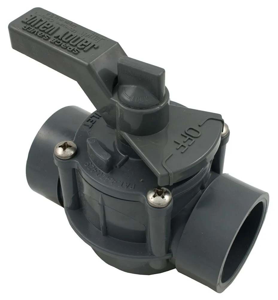 Jandy Space-Saver 2-Port Diverter Valve, 1-1/2" to 2", Positive Seal | 3407