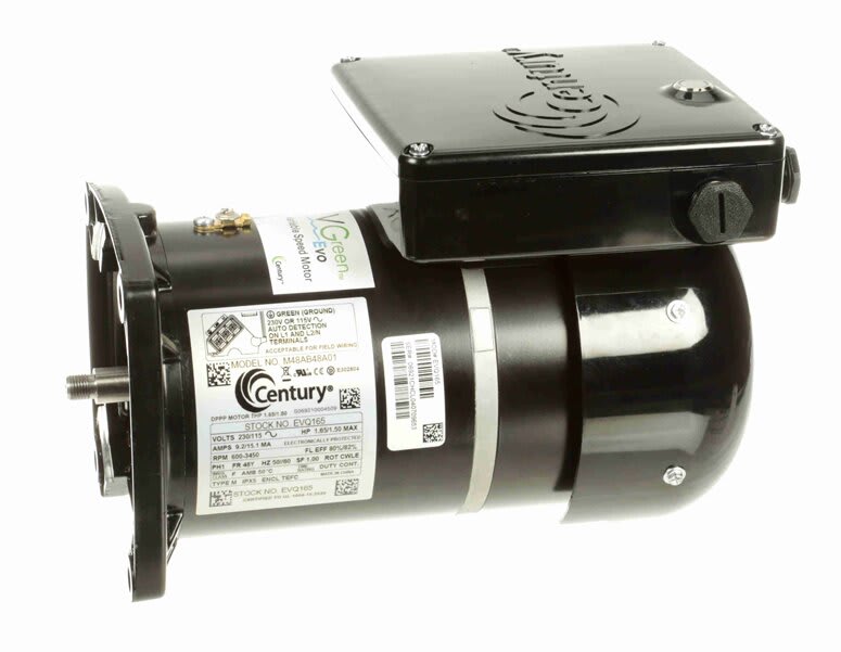Century VGreen Evo Variable Speed 1.65 THP Square Flange Pool Pump Motor, 230/115 V, 48Y Frame