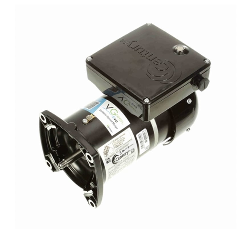 Century VGreen Evo Variable Speed 2.25 THP Square Flange Pool Pump Motor, 230/115 V, 48Y Frame
