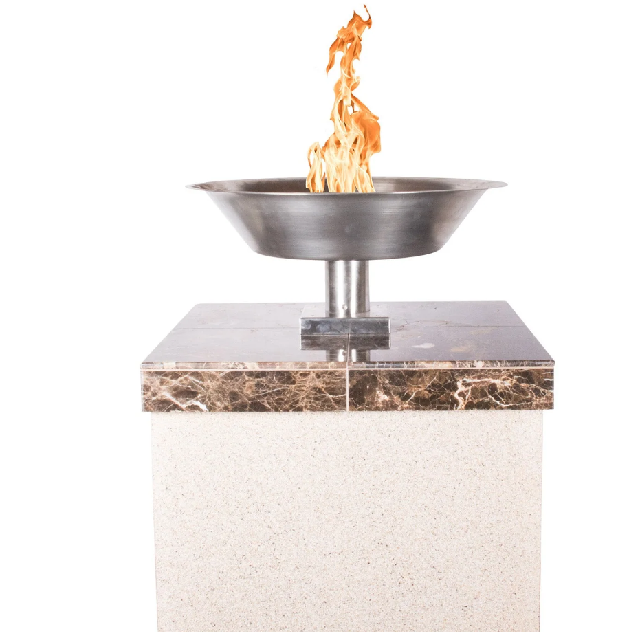 The Outdoor Plus Granada Fire Pit Ornament, 22", Square, Aluminum, Natural Gas | OPT-FTWRTOP-NG