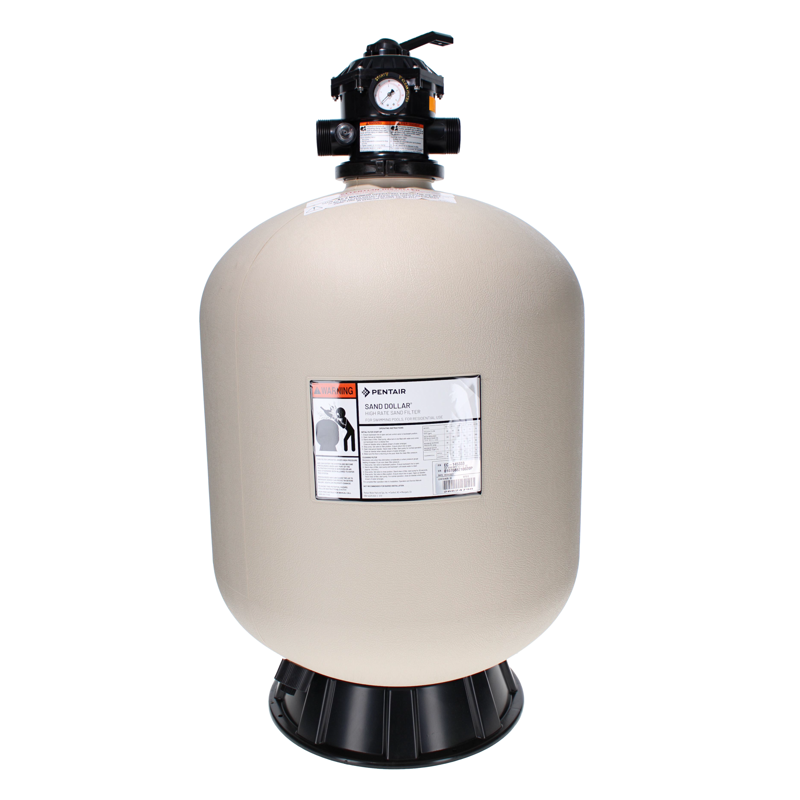 Pentair Sand Dollar Filter Top Mount, High Efficiency | EC-145333
