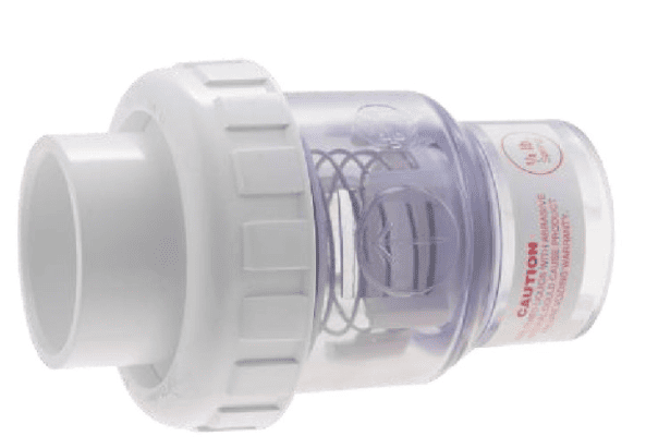 Praher Plastics 1 1/2" Clear Body Check Valve
