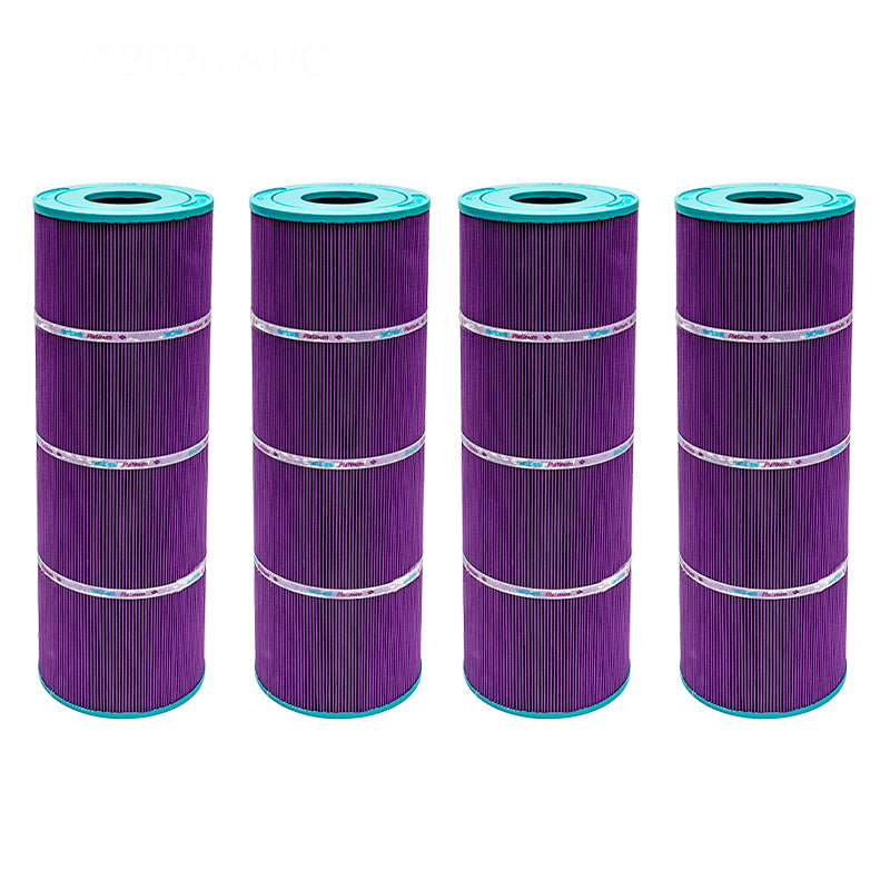 APC748304P Replacement Filter Cartridge, Platinum Purple, 4-Pack, 325 Sq Ft for Hayward SwimClear C3030