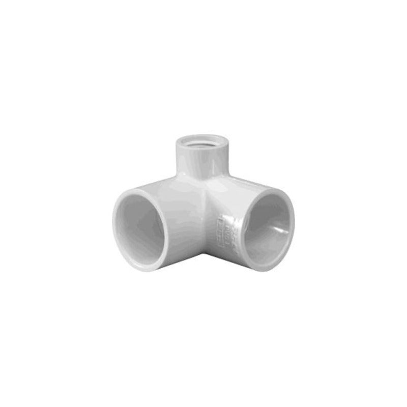.75" X .75" X .5" SKT X SKT X FPT 90 ELBOW WITH SIDE OUTLET SCHEDULE 40