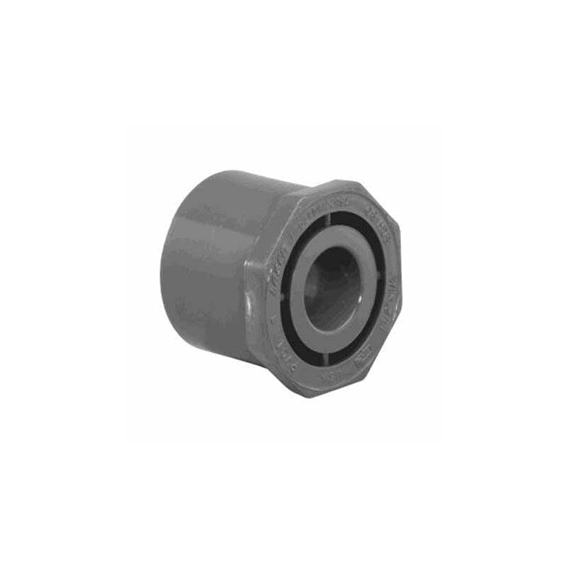 1.25" X .75" SPIGOT X SKT REDUCER BUSHING SCHEDULE 80 GRAY FLUSH