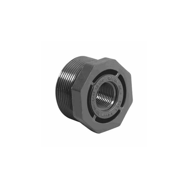 2" X 1.5" MPT X FPT REDUCER BUSHING SCHEDULE 80 GRAY FLUSH