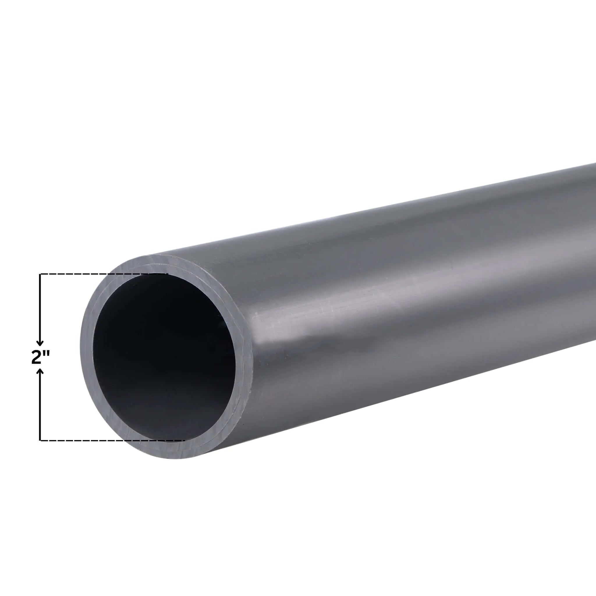 2" Gray Schedule 80 PVC Electrical Conduit Pipe - 10 Ft Length2" Gray Schedule 80 PVC Electrical Conduit Pipe - 10 Ft Length