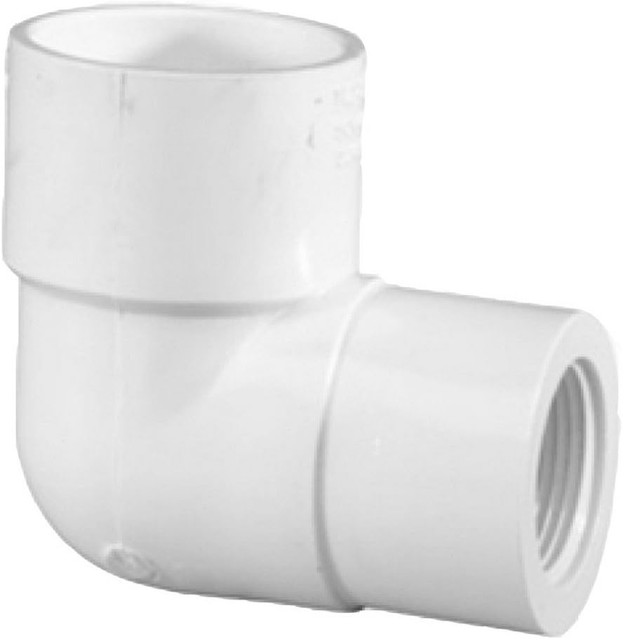 Reducing Elbow, 1-1/2 x 1" Slip x FPT White PVC Schedule 40 90 Degree | 407-211