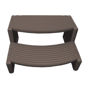 Life Essentials 19.7" x 16" Espresso Spa Step, MSS080