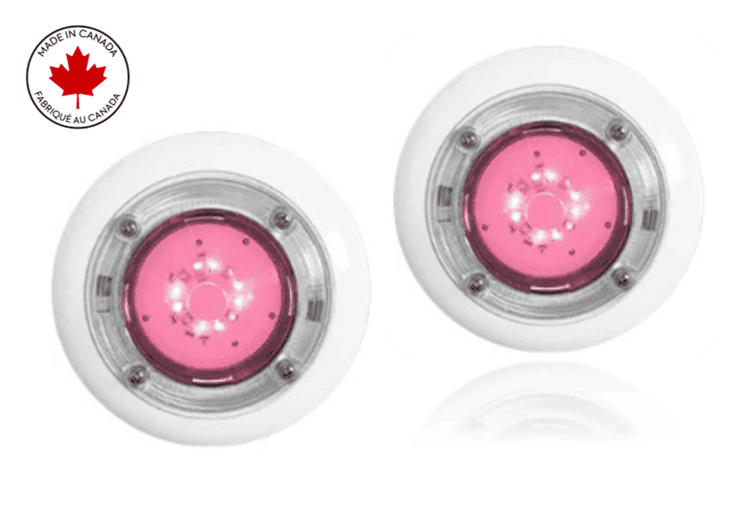 AquaLamp Complete Lighting Kit - LED Rainbow Ray Lights with White Trim x2