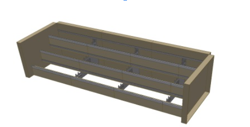 10FT Straight Open Top Full Width Step (INTERNAL TO POOL)