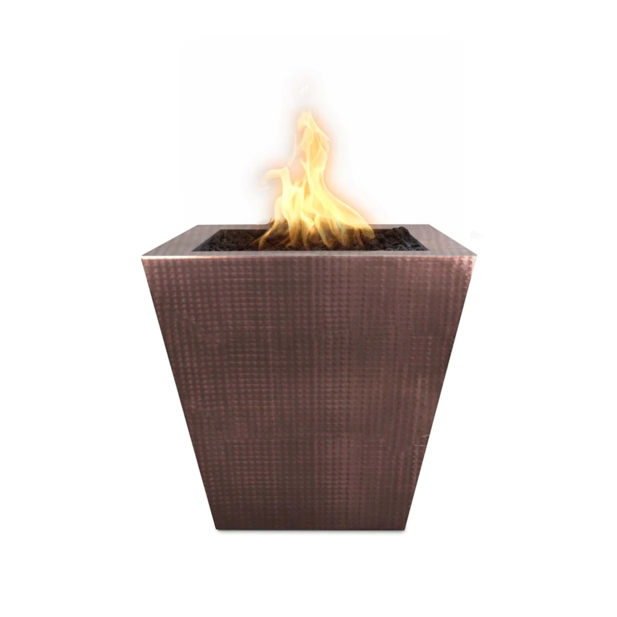 The Outdoor Plus Vista Fire Pillar, 24", Square, Copper | OPT-FPT2500
