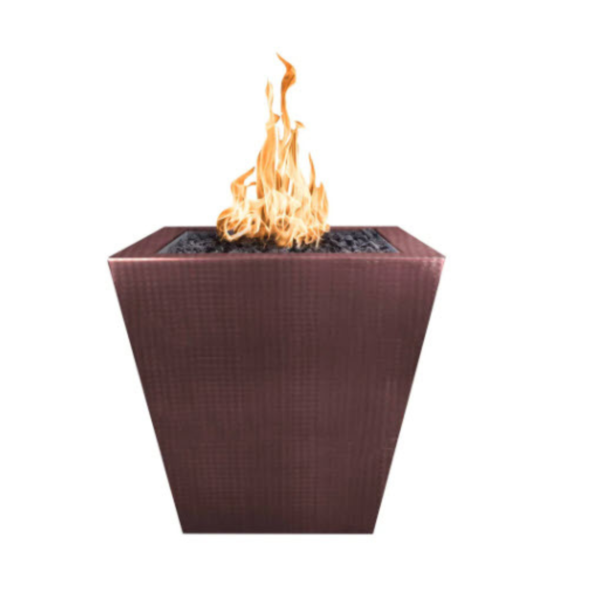 The Outdoor Plus Vista Fire Pillar, 24", Square, Corten Steel | OPT-FPTCS2500