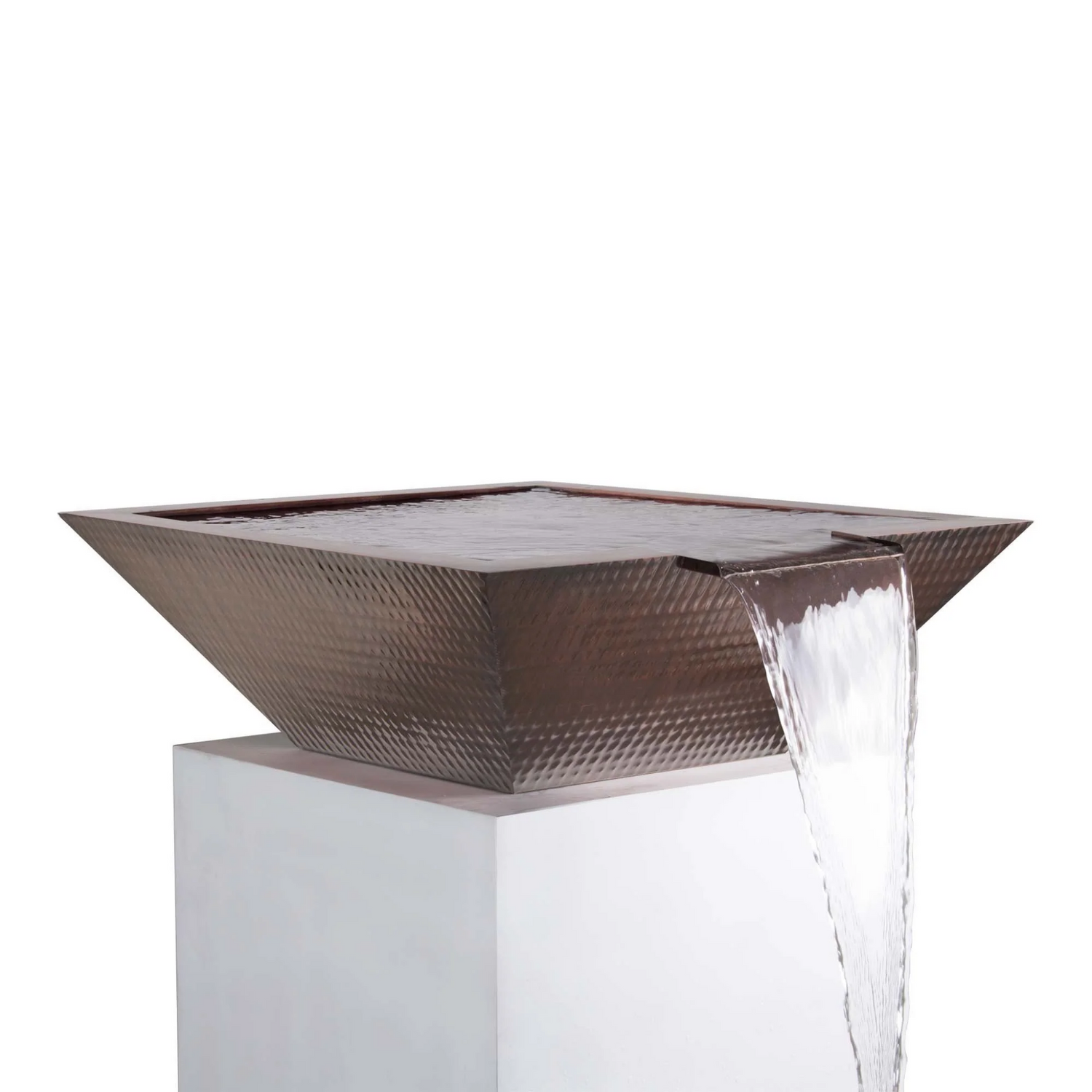 The Outdoor Plus Maya Water Bowl, 24", Stainless Steel, Wide Spillway | OPT-24SQSSWS