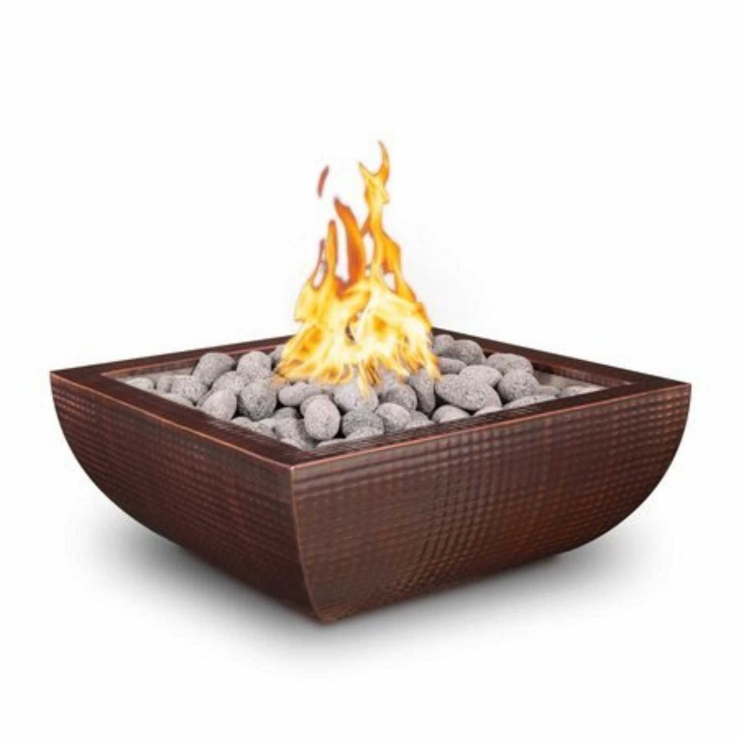 The Outdoor Plus Avalon Fire Bowl, 24", Square, Copper | OPT-24AVCPF