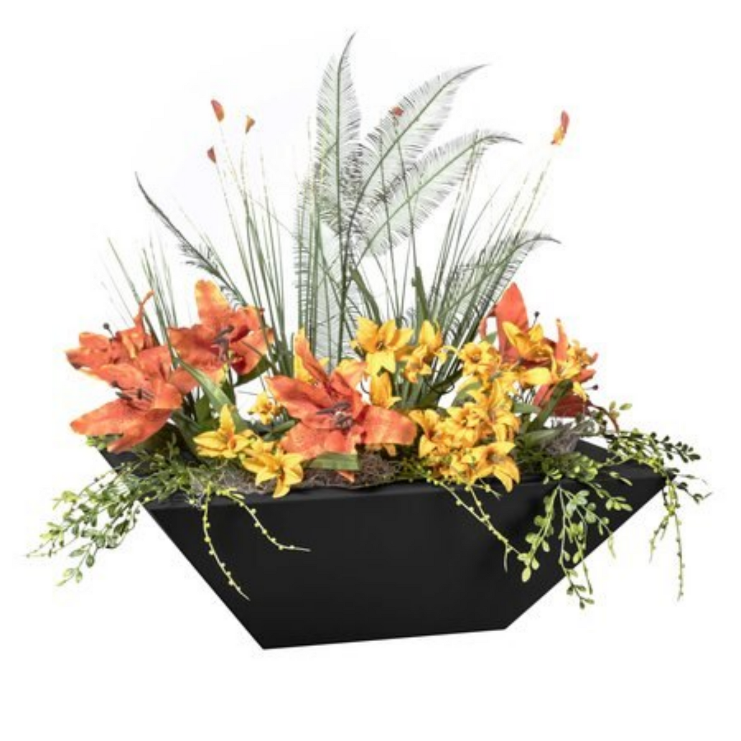 The Outdoor Plus Maya Planter Bowl, 24", Square, Powder Coat | OPT-24SQPCPO