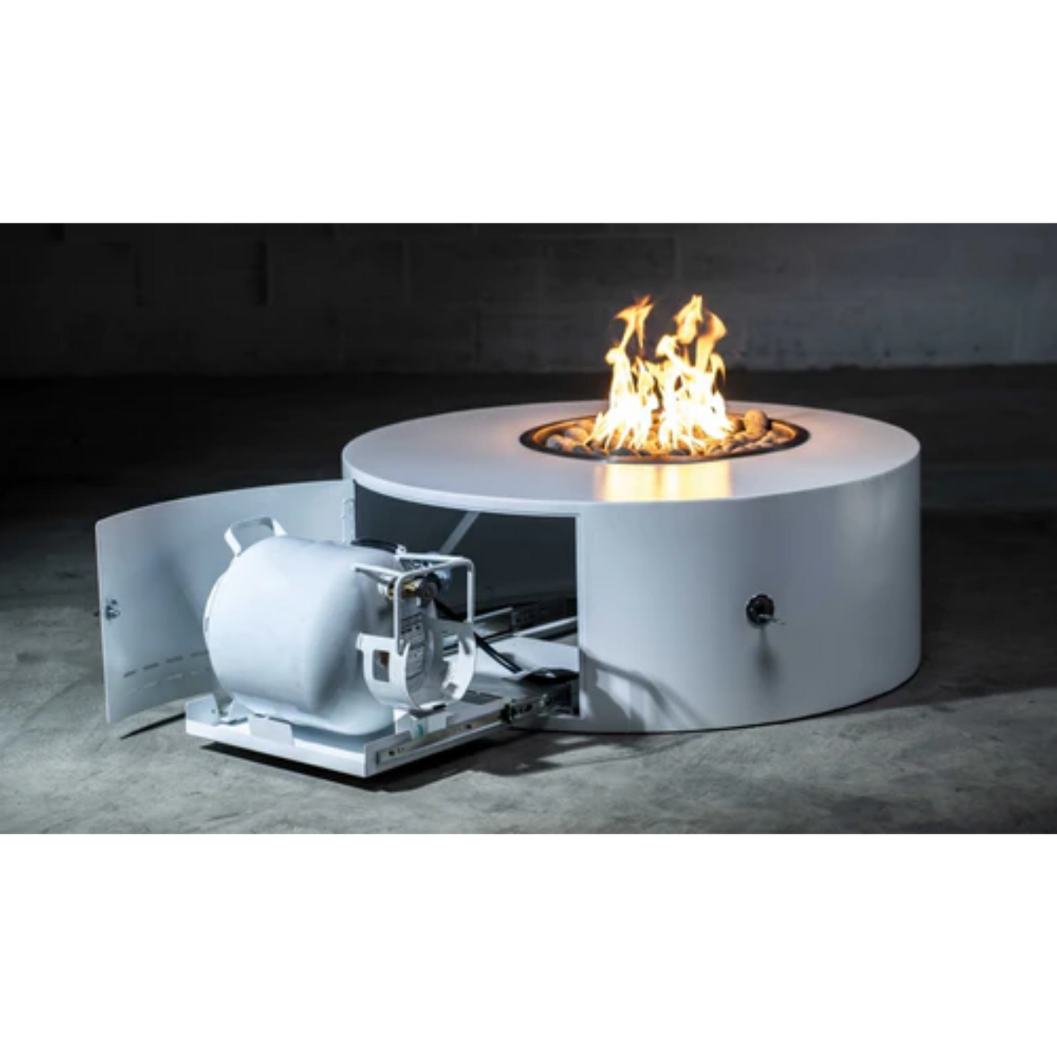 The Outdoor Plus Isla Fire Pit, 42", Round, Corten Steel | OPT-IFPCS42