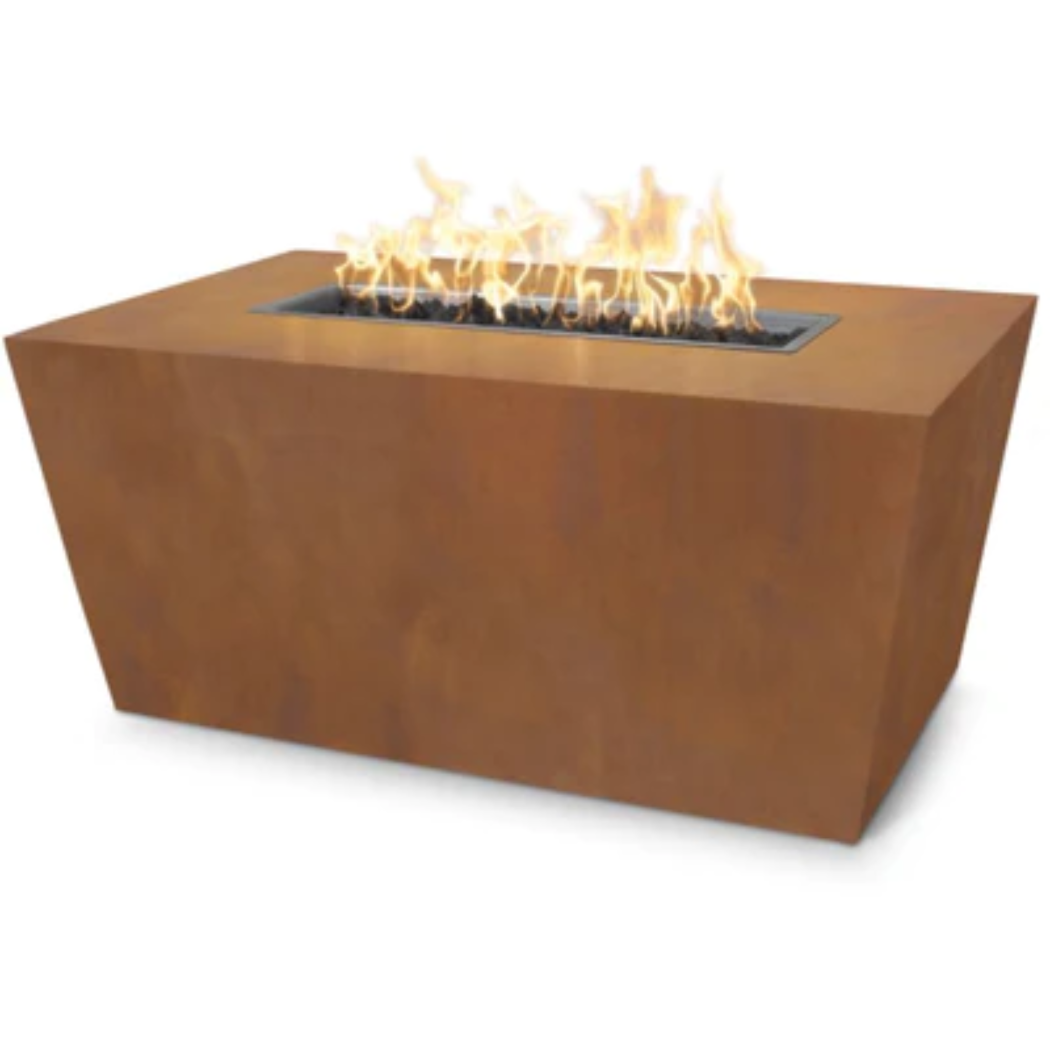 The Outdoor Plus Mesa Fire Pit, 48", Rectangular, Corten Steel | OPT-CSTT4824