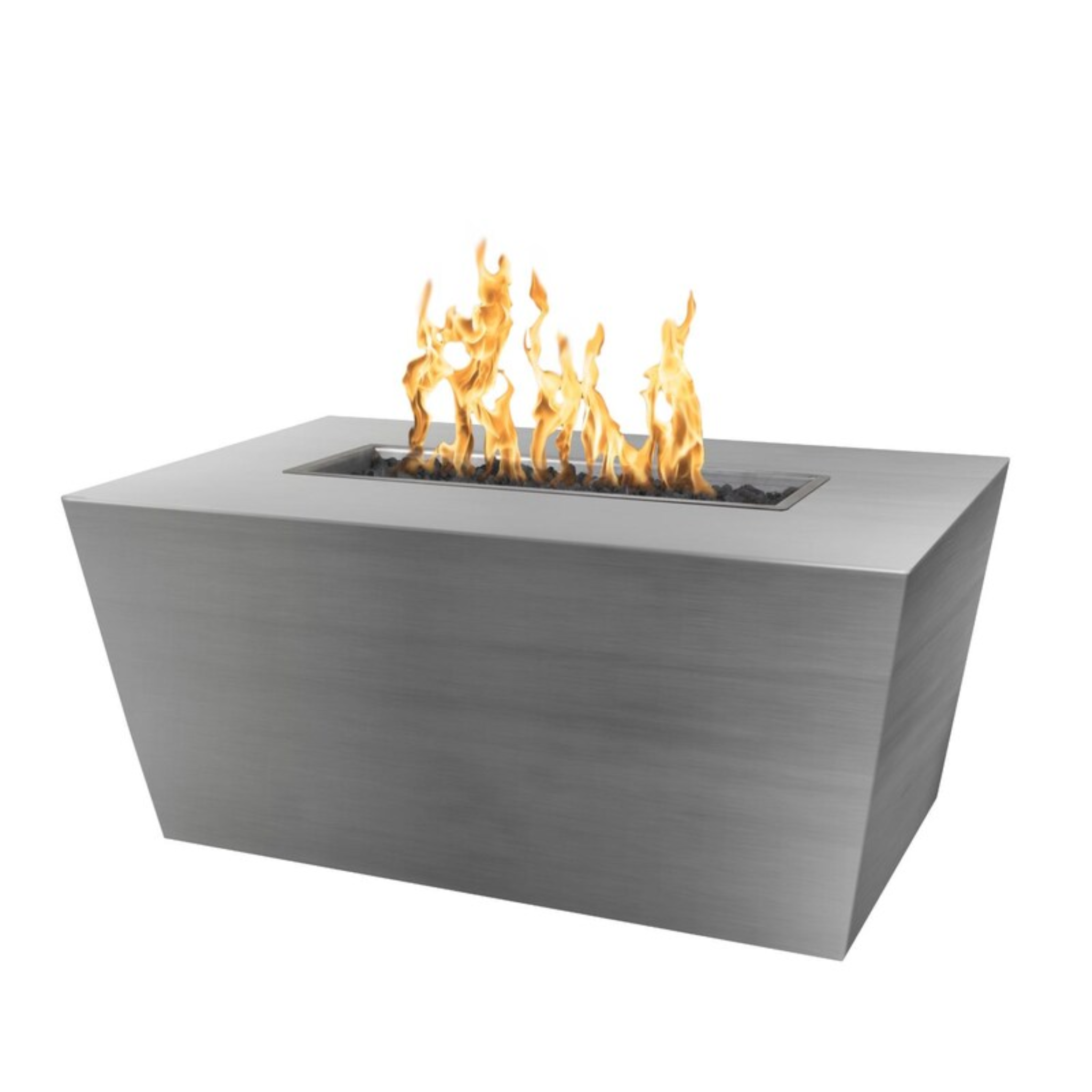 The Outdoor Plus Mesa Fire Pit, 48", Rectangular, Stainless Steel | OPT-SSTT4824