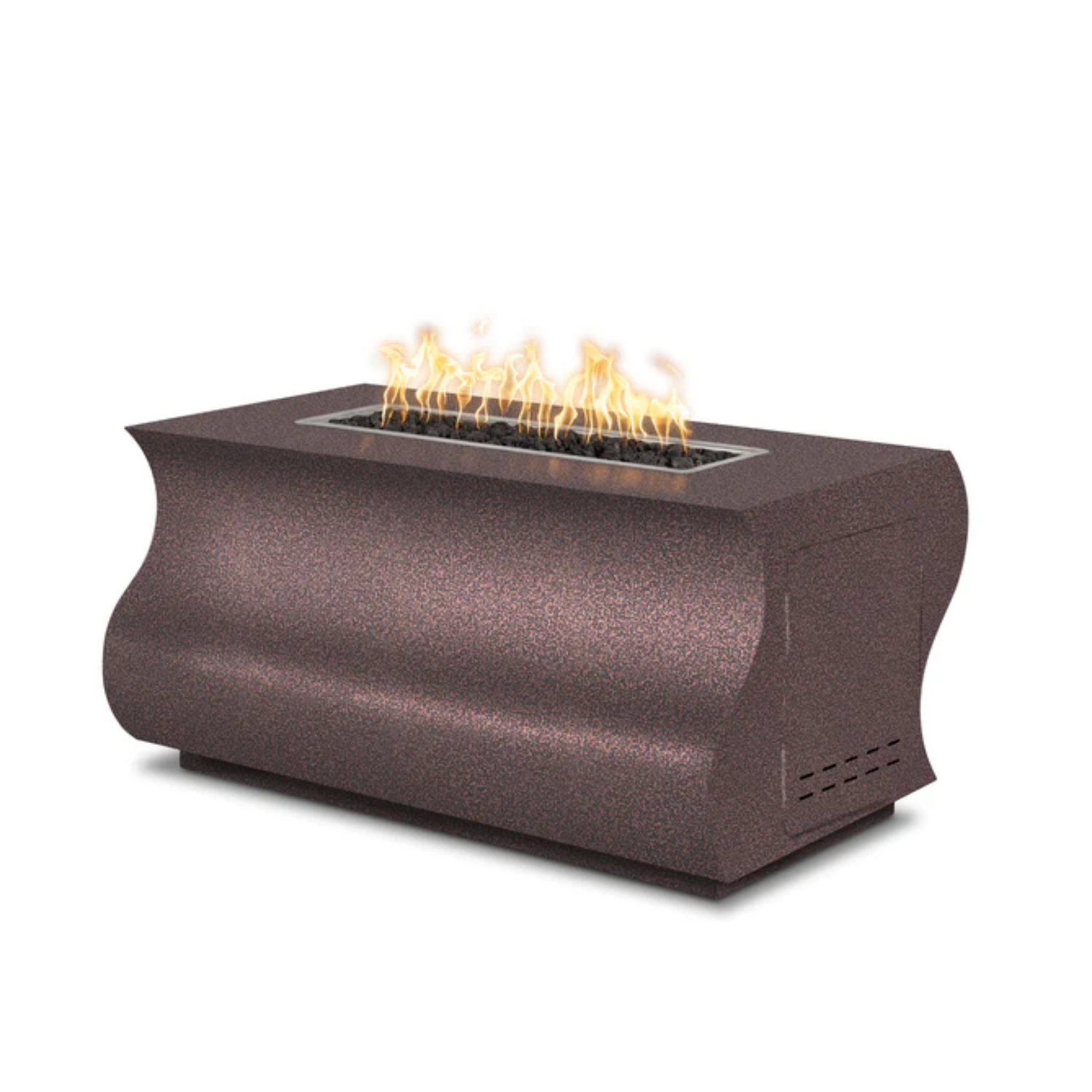 The Outdoor Plus Tidal Fire Pit, 48", Rectangular, Corten Steel, Natural Gas | OPT-TIDCS48-NG