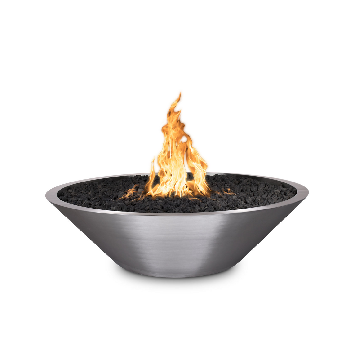 The Outdoor Plus Cazo Fire Pit, 48", Round, Stainless Steel | OPT-SS48FP