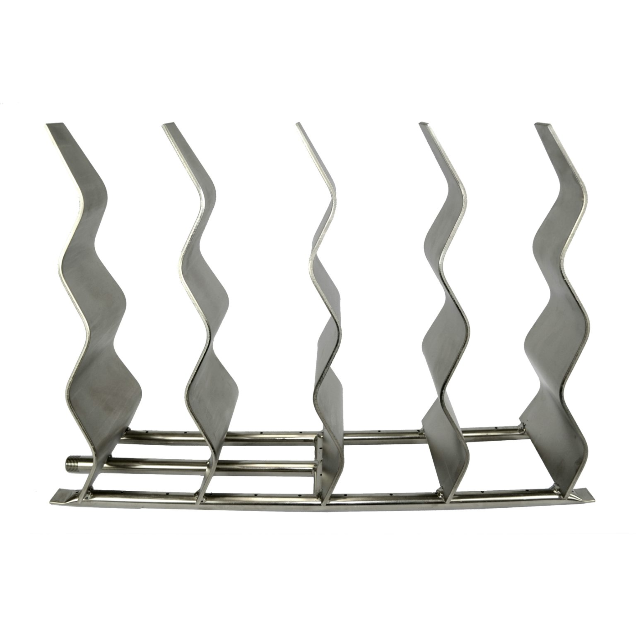 The Outdoor Plus Fireplace Waves, 6" x 24", Stainless Steel | OPT-WBS24