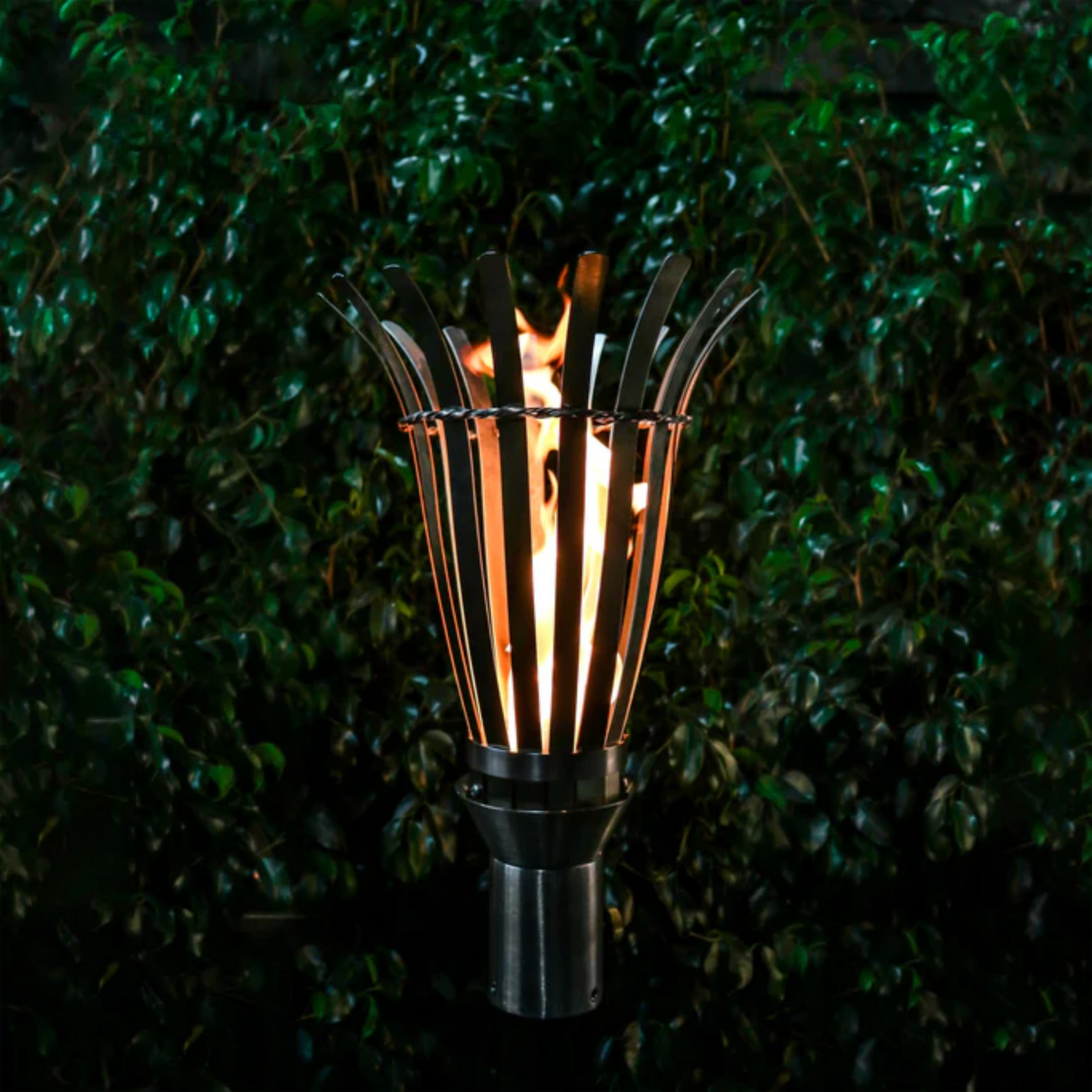 The Outdoor Plus Basket Original TOP Torch & Post Complete, Stainless Steel, Natural Gas | OPT-TPK9NG