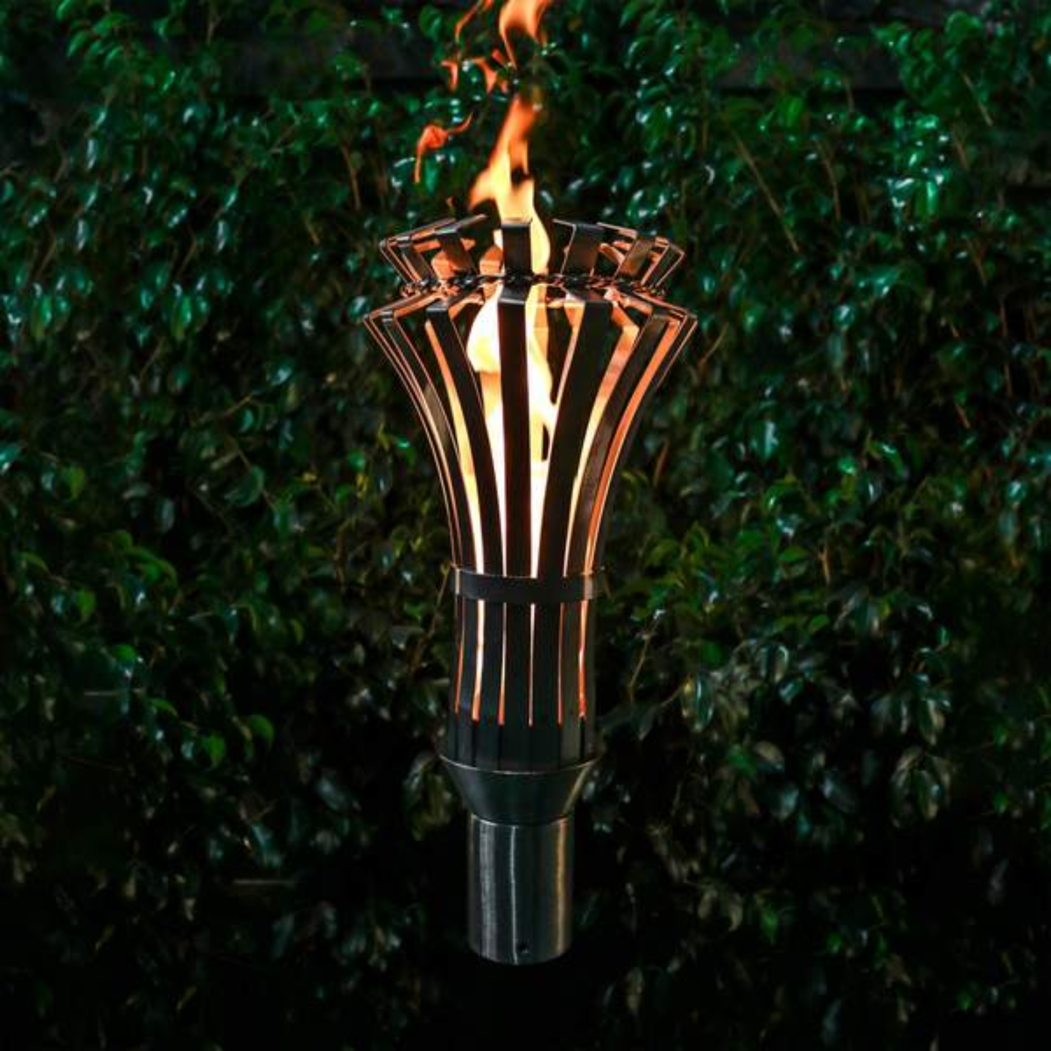 The Outdoor Plus Gothic Original TOP Torch & Post Complete, Stainless Steel, Propane | OPT-TPK11LP