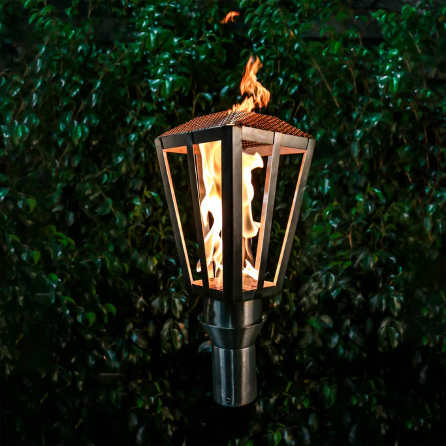 The Outdoor Plus Lantern Original TOP Torch & Post Complete, Stainless Steel, Natural Gas | OPT-TPK6NG