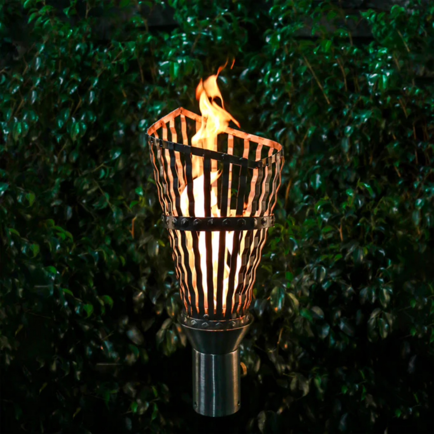 The Outdoor Plus Roman Original TOP Torch & Post Complete, Stainless Steel, Natural Gas | OPT-TPK7NG