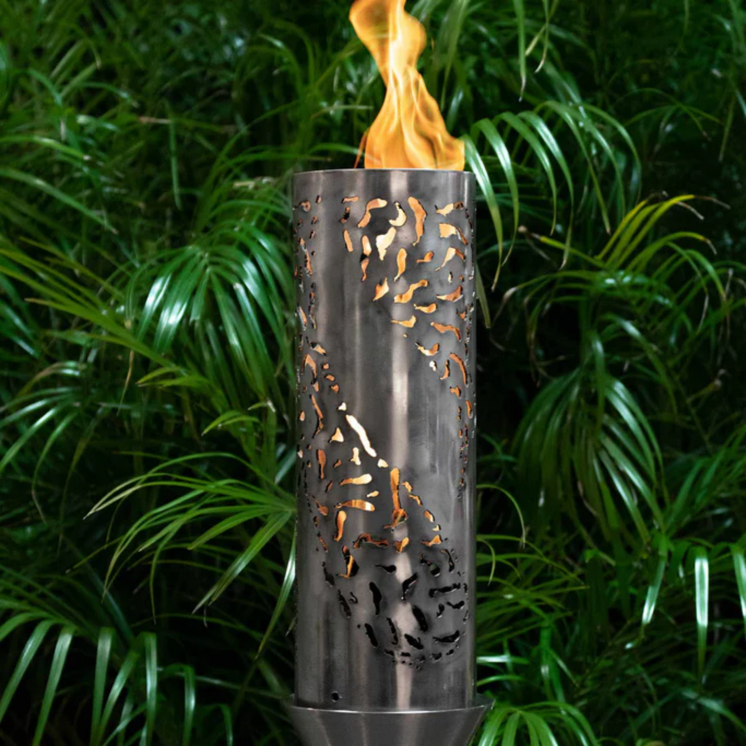 The Outdoor Plus Tiki Original TOP Torch & Post Complete, Stainless Steel, Natural Gas | OPT-TPK25NG