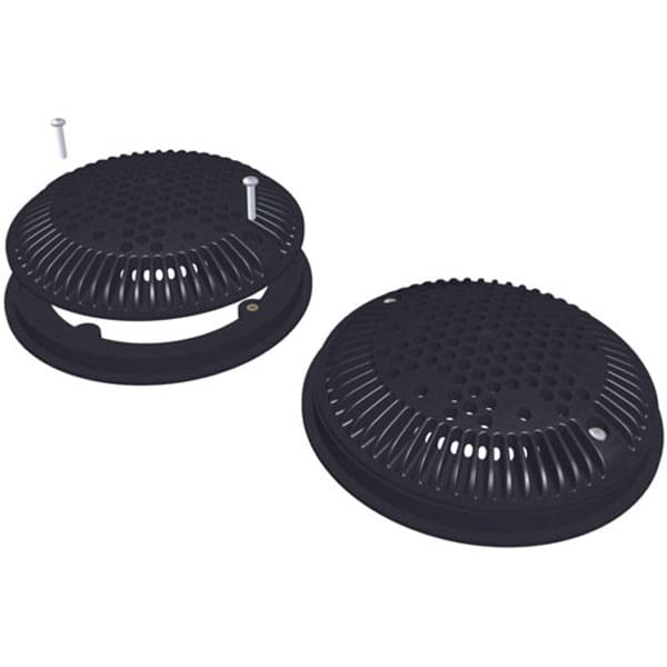 Hayward Replacement Concrete Drain Cover w/ Frame (Black) - WG1030AVBLKPAK2