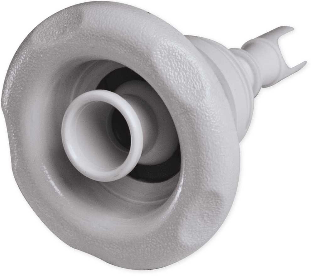 Waterway Plastics Poly Storm Directional Jet, 5 Scallop, Thread-In, White | 229-8050