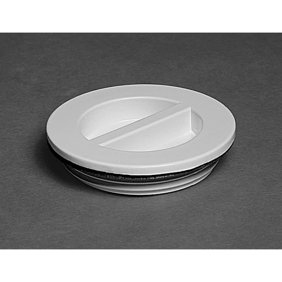 Waterway Plastics Flush Plug with Gasket, 1-1/2", Gray | 400-4147