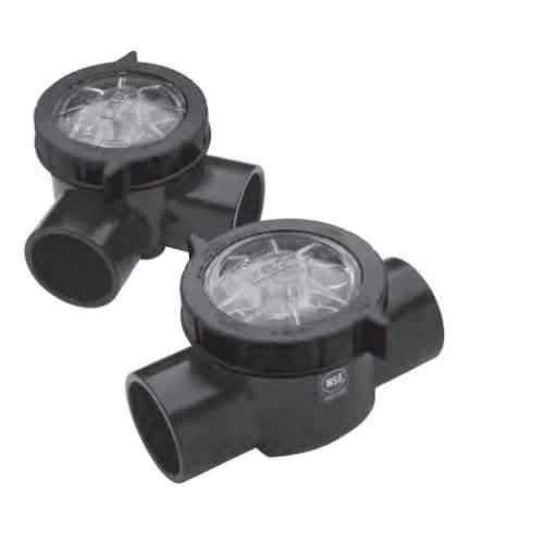 Waterway Plastics Swing Check Valve, 1-1/2" Slip x 2" Spigot | 600-7030