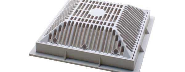 Waterway Plastics Tru Flo Drain Cover and Frame, 8" | 640-1800 V