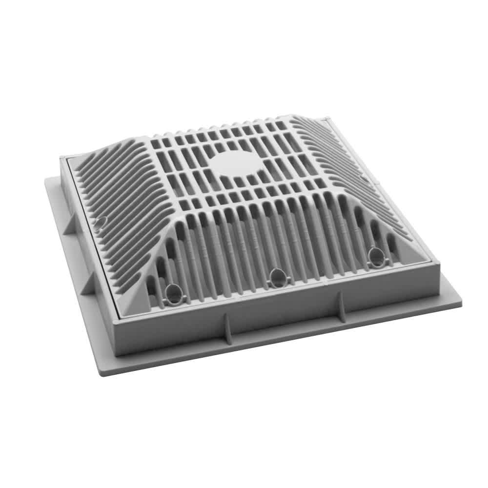 Waterway Plastics Drain Cover Grate and Frame, 9" x 9" | 640-4790 V