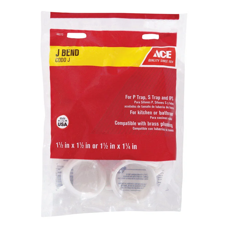 Ace 1-1/2 in. D Plastic J-Bend