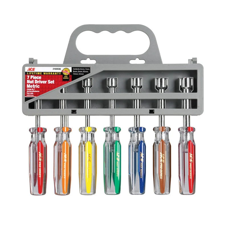 Ace Metric Nut Driver Set 7 in. L 7 pc
