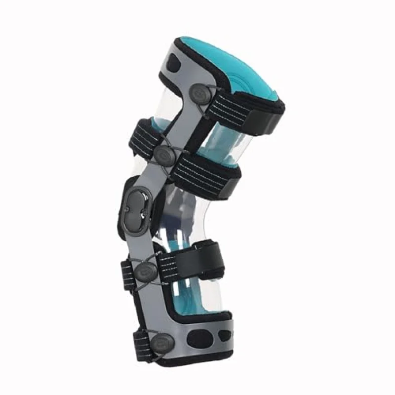 ACL Knee Brace, Functional Knee Support for PCL, MCL, Ligament Sports Injuries, Meniscus Tear, Relief from Knee Joint Pain with Side Stabilizers for Men & Women(XL/Right)