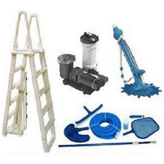 Above Ground Pool Equipment Pack for 18' Round Pool - Includes Large Cartridge Filter