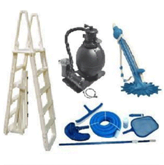 Above Ground Pool Equipment Pack for 15' x 30' Oval Pool - Includes Large Sand System