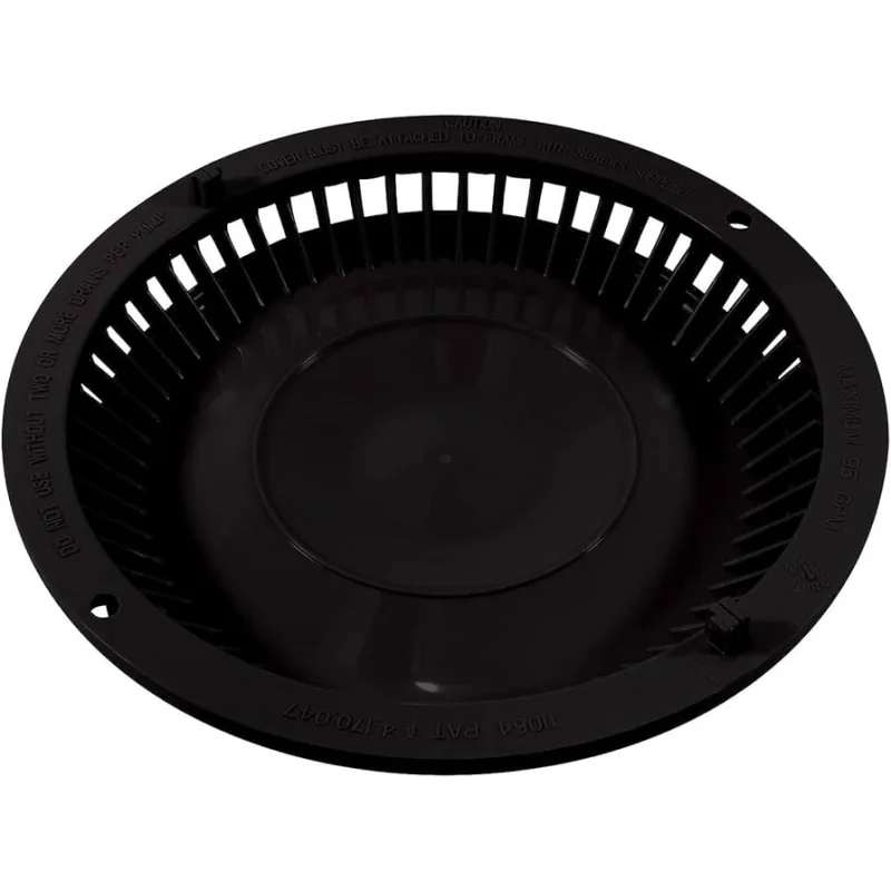 Afras 7 3/8" Anti-Vortex Pool Drain Cover - Black - 11064BK