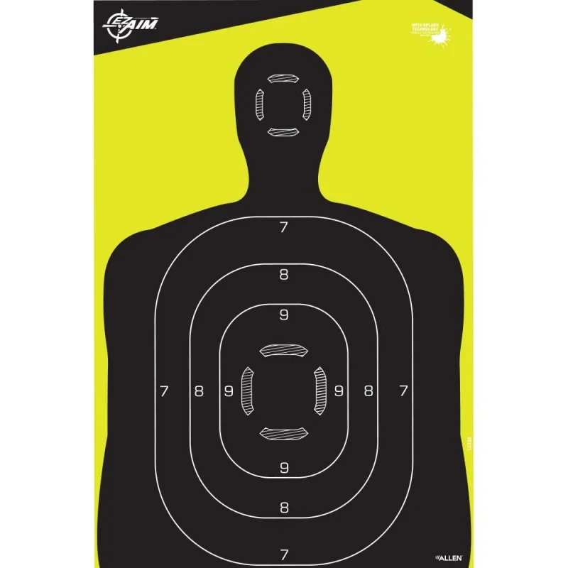 Allen EZ Aim Reactive Shooting Targets 12x18 Silhouette 5 Pack