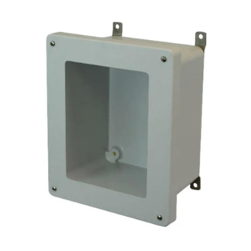 AM864W 8x6x4 NEMA 4X Fiberglass Enclosure w/ Lift-Off Screw Cover Window