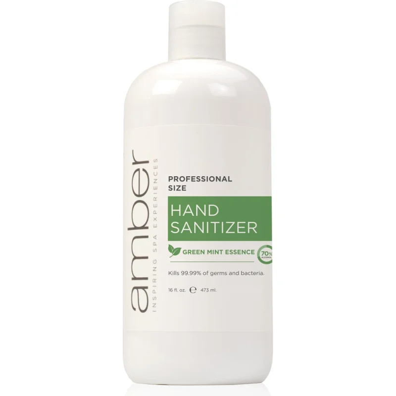 Amber Professional Green Mint Hand Sanitizer / Case of (6) 16 oz. Bottles by Amber Products