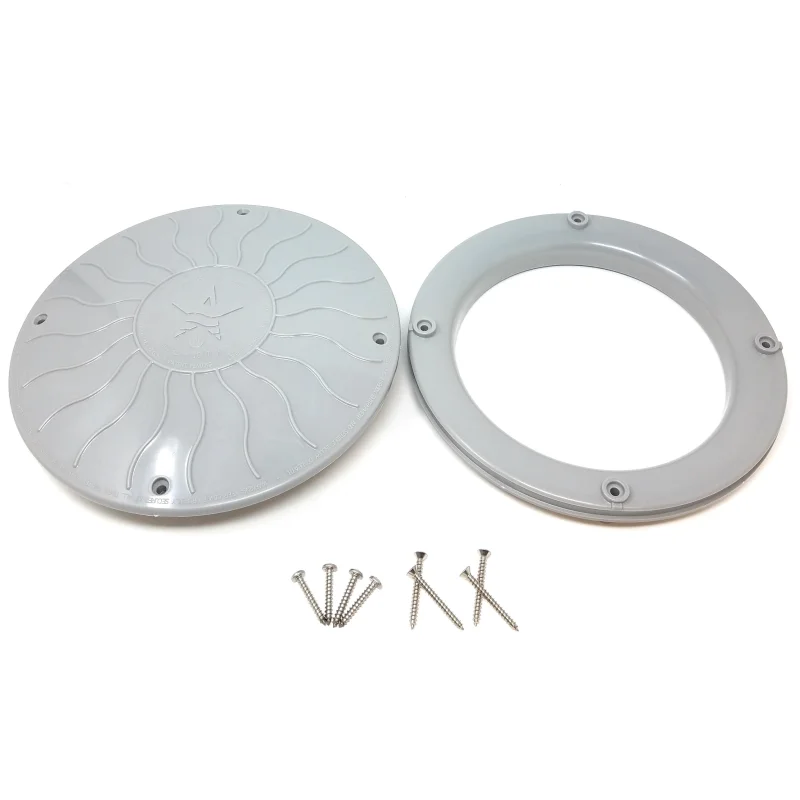 AquaStar 10" Round Debris Removal Drain Standard Light Gray | 280192