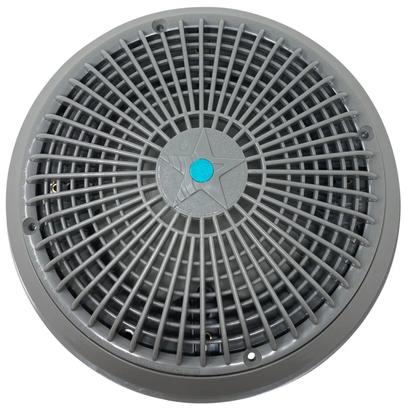 AquaStar 10" Round Star Anti-Vortex Drain Light Gray | 280182