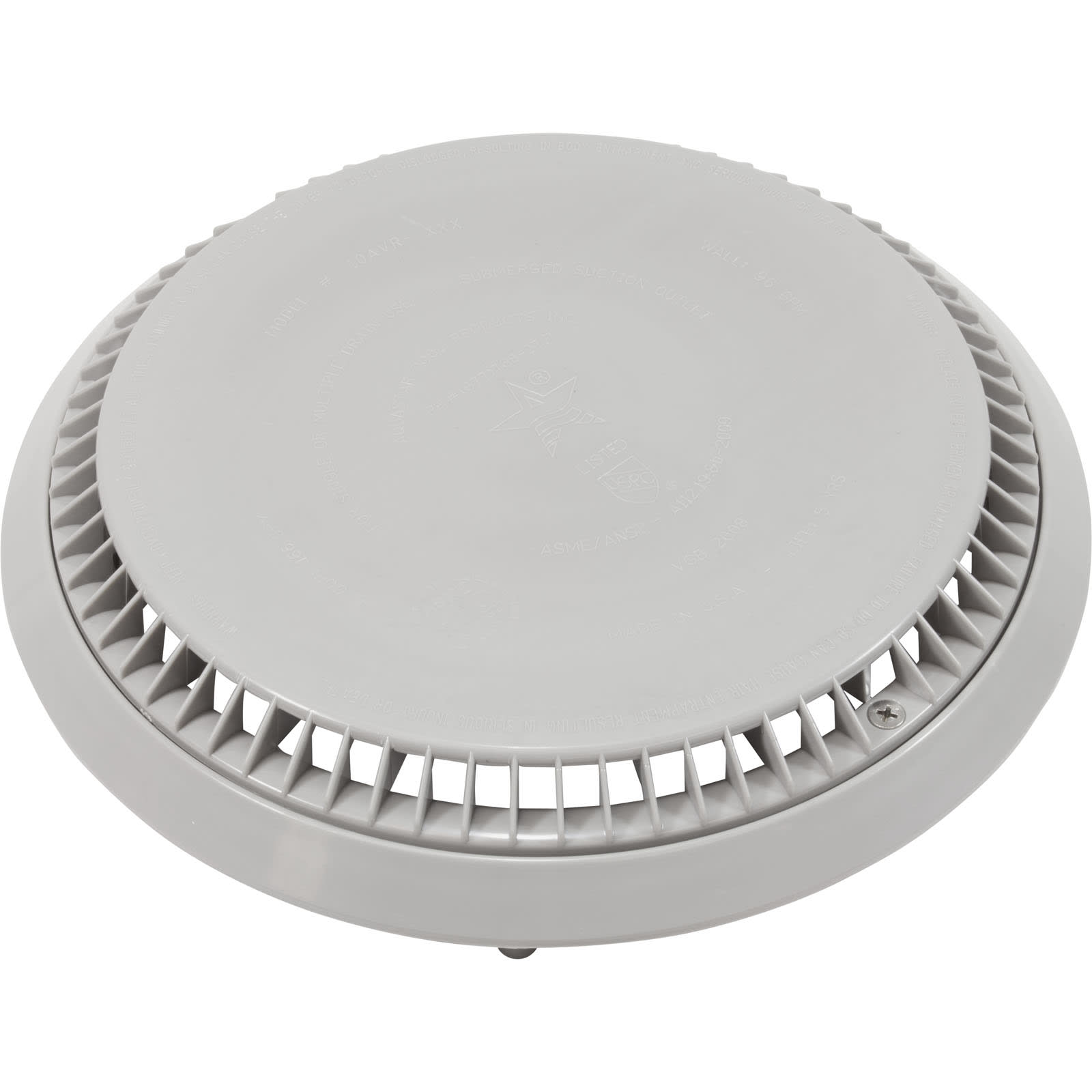 AquaStar 10" Round Suction Outlet Cover CC10100 | Clear & Gray | Anti-EntrapmentAquaStar 10" Round Suction Outlet Cover CC10100 | Clear & Gray | Anti-Entrapment